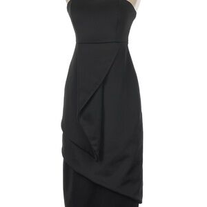 Fame and Partners Black Strapless Dress